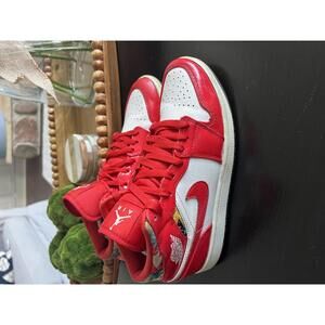 Nike Air Jordan Red and White Men's Shoes